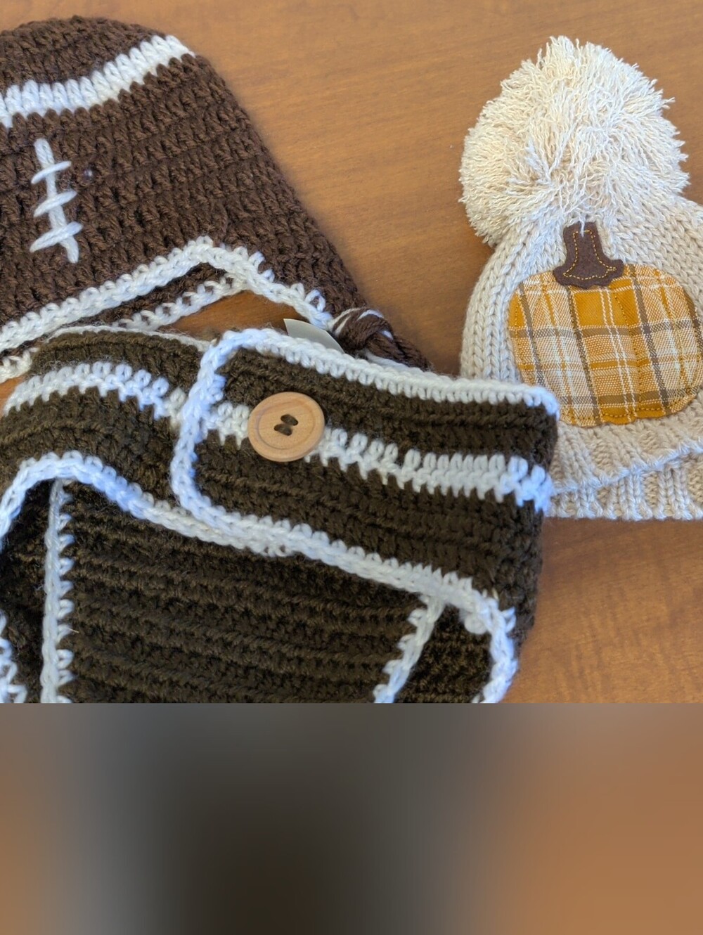 Fall Photo Opportunity Outfit For Baby 0-6 Months Football Pumpkin